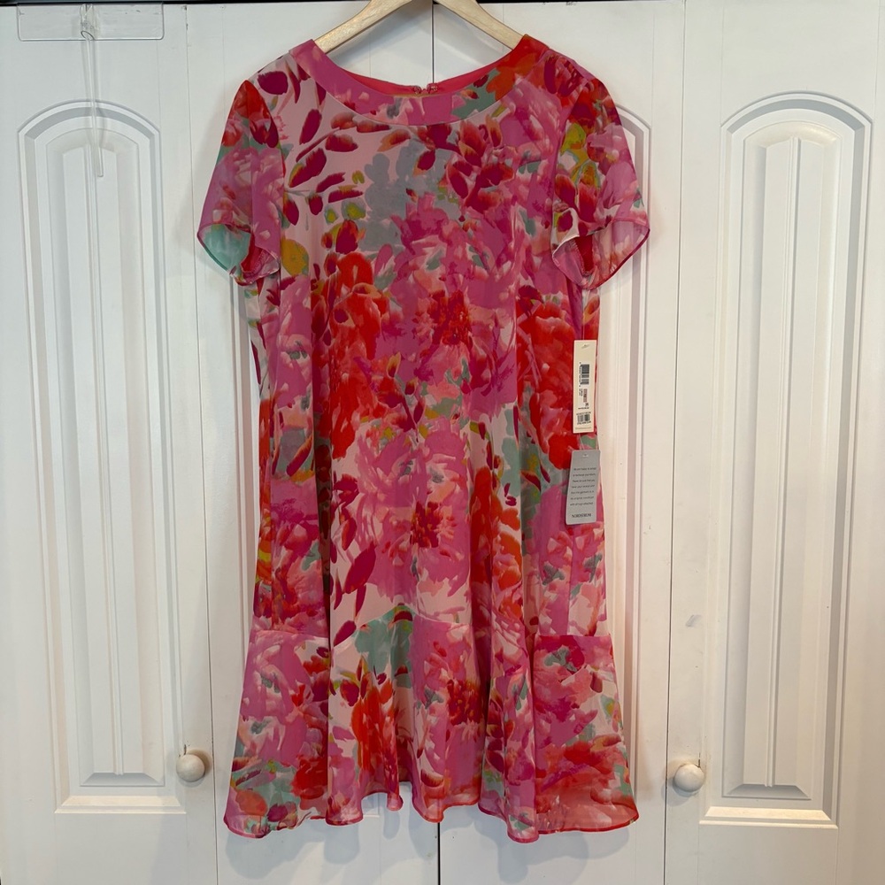 Eliza J. Pink Floral‎ Dress Size 12